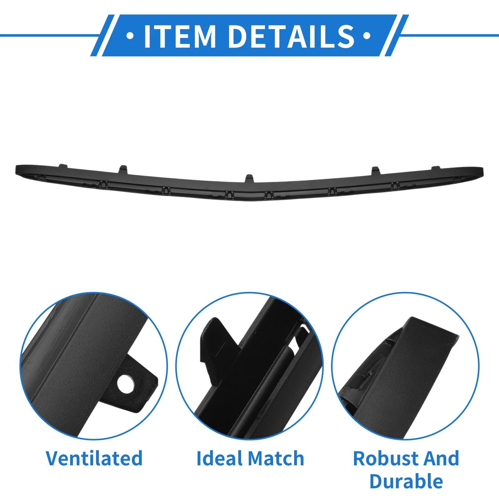 Front Lower Center Bumper Grille Trim Garnish Replacement for Mercedes S450 (2018–2022)
