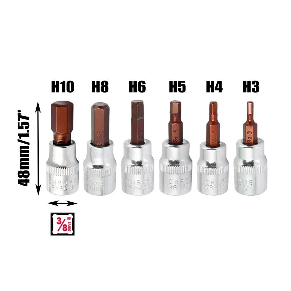 3/8 Inch Square Drive Socket Wrench Set for
