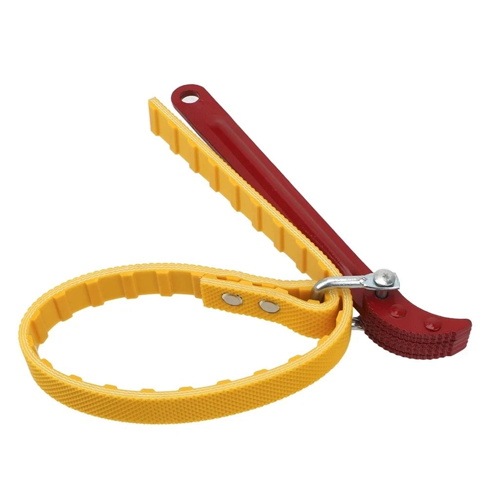 8-Inch Adjustable Oil Filter Belt Wrench for Universal Use