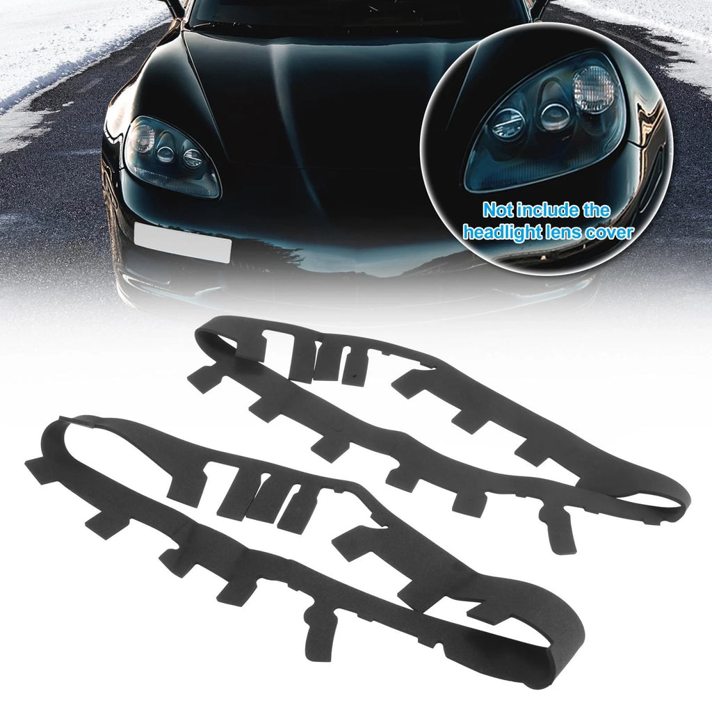 Headlight Lens Covers Trim Gasket Seal Pair for Chevy Corvette C6 (2005–2013)