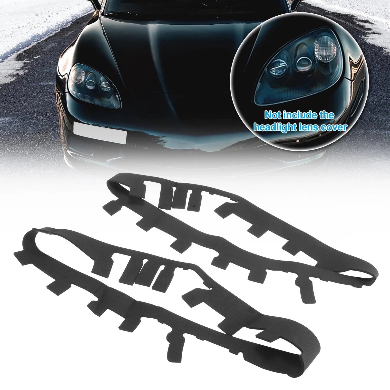 Headlight Lens Covers Trim Gasket Seal Pair for Chevy Corvette C6 (2005–2013)