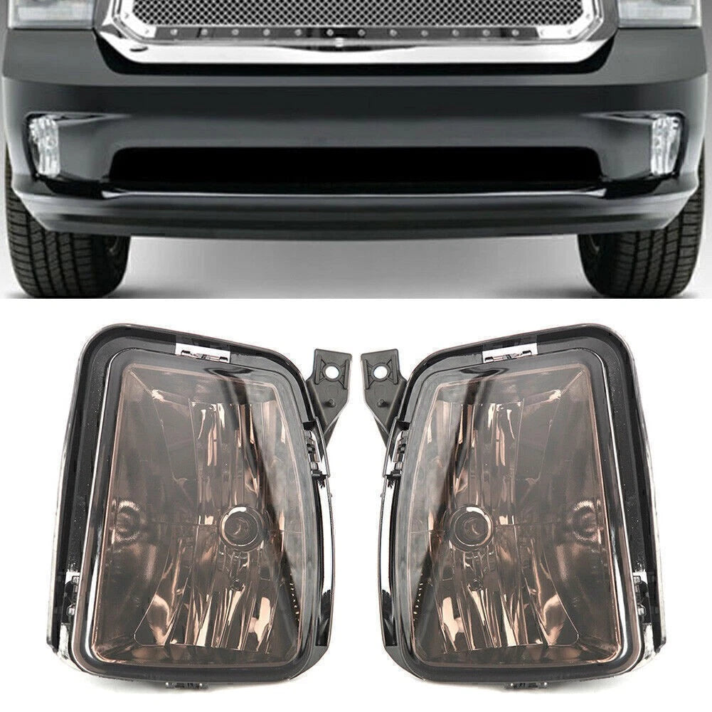 Pair Front Fog Light Lamps for Dodge RAM 1500 (2013–2017) Smoke Lens