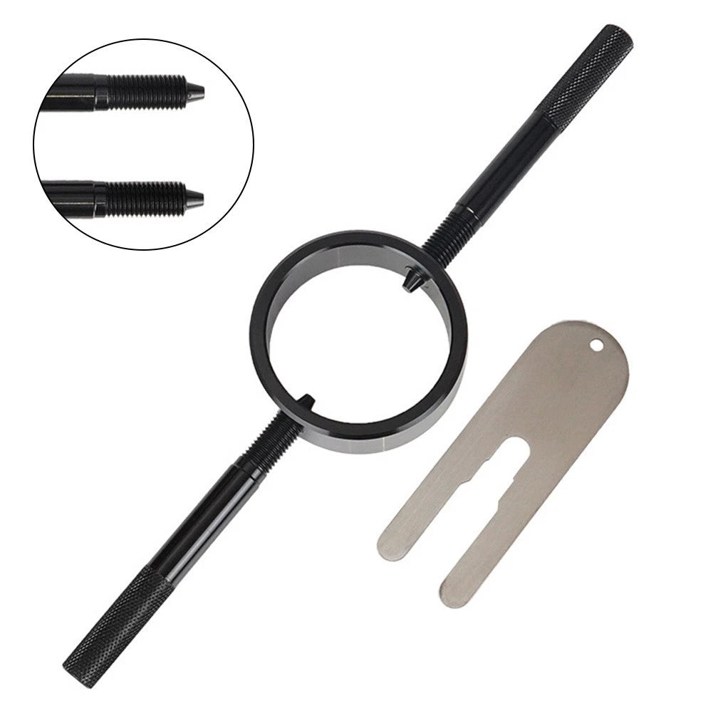 Motorcycle Black Fork Spring Compressor Tool for Easy Assembly and Disassembly