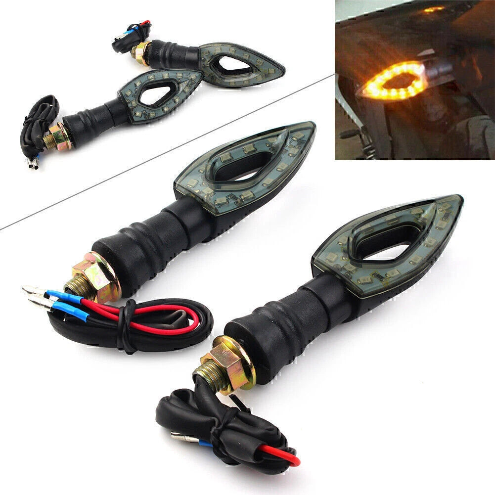 10mm LED Turn Signal Blinker Light Indicator for Universal Cafe Racer (N/A)