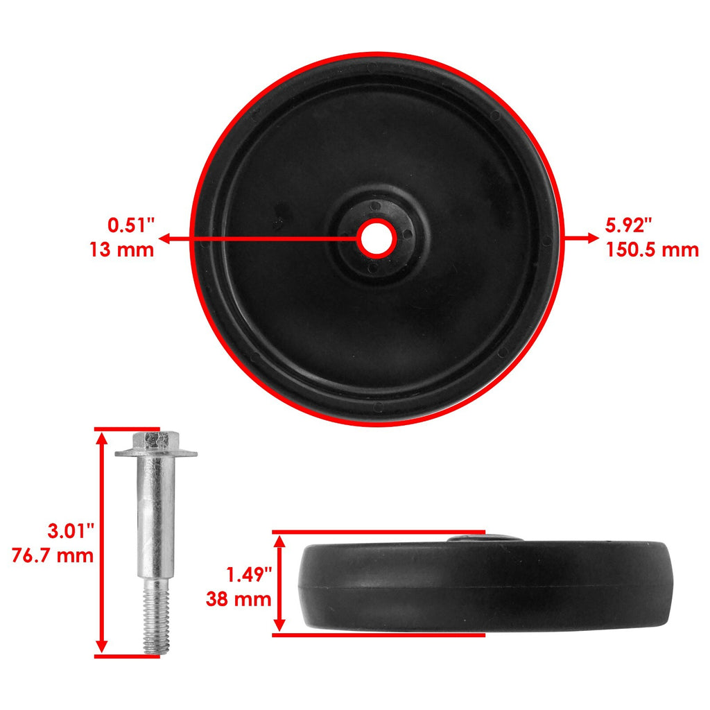 Deck Wheel Replacement for John Deere 140 316 317 318 322 330 332 (1970–1994)