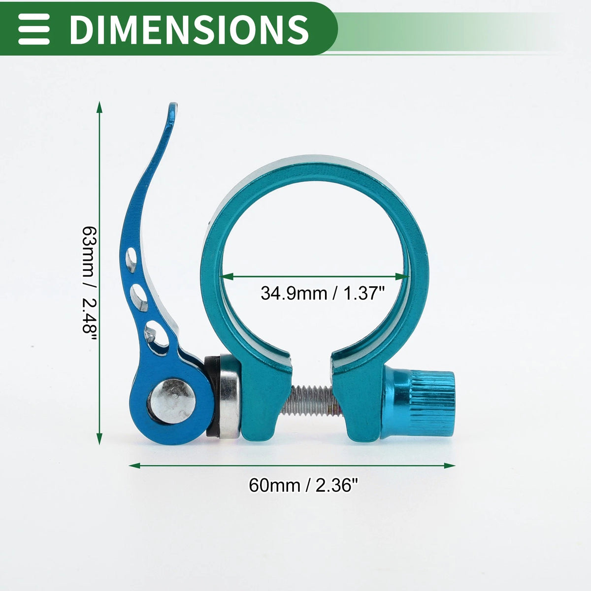 34.9mm Aluminum Alloy Seat Post Clamp for Bike Bicycle