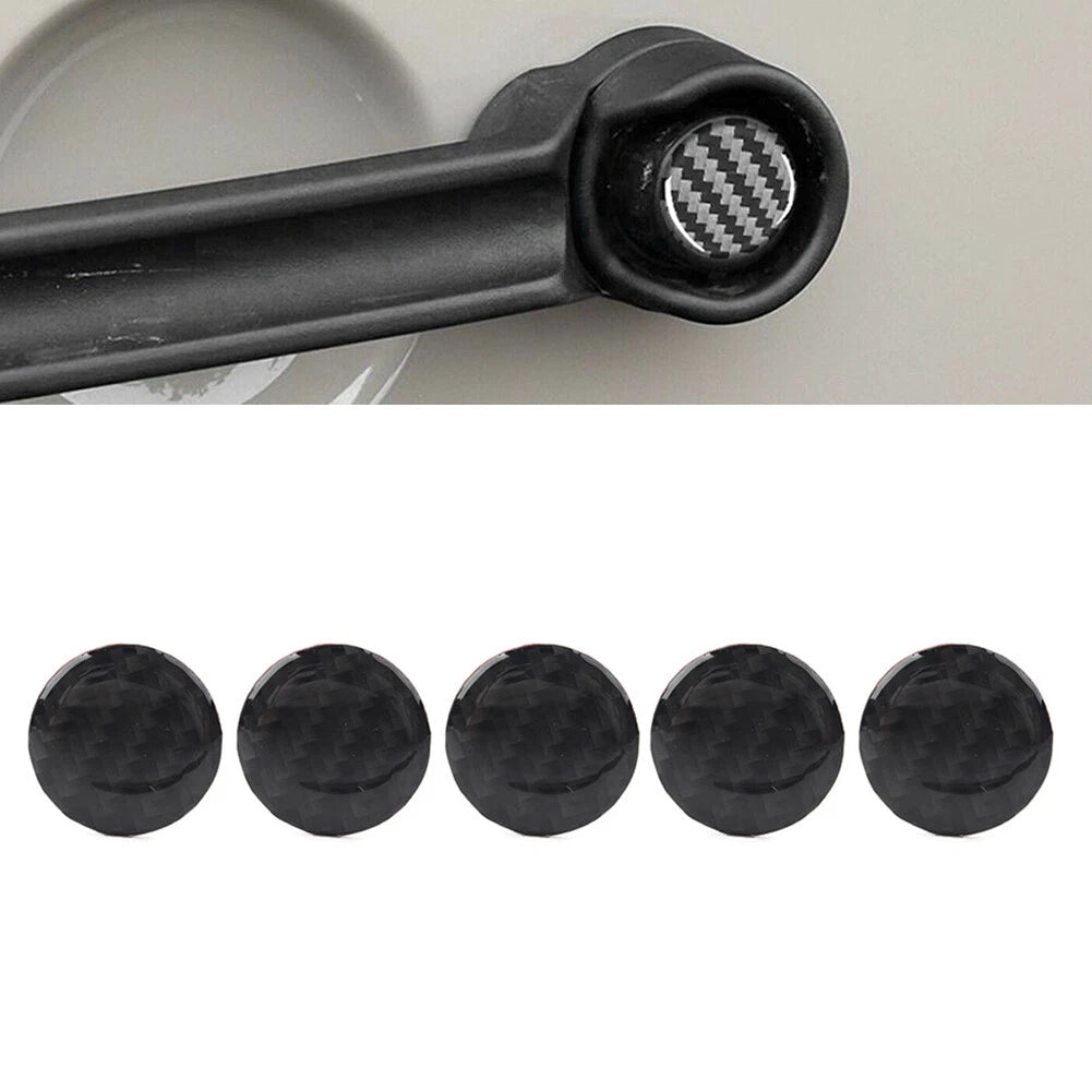 Set of 5 Door Handle Push Button Knobs Cover Trim for Jeep Wrangler JK (2007–2017)