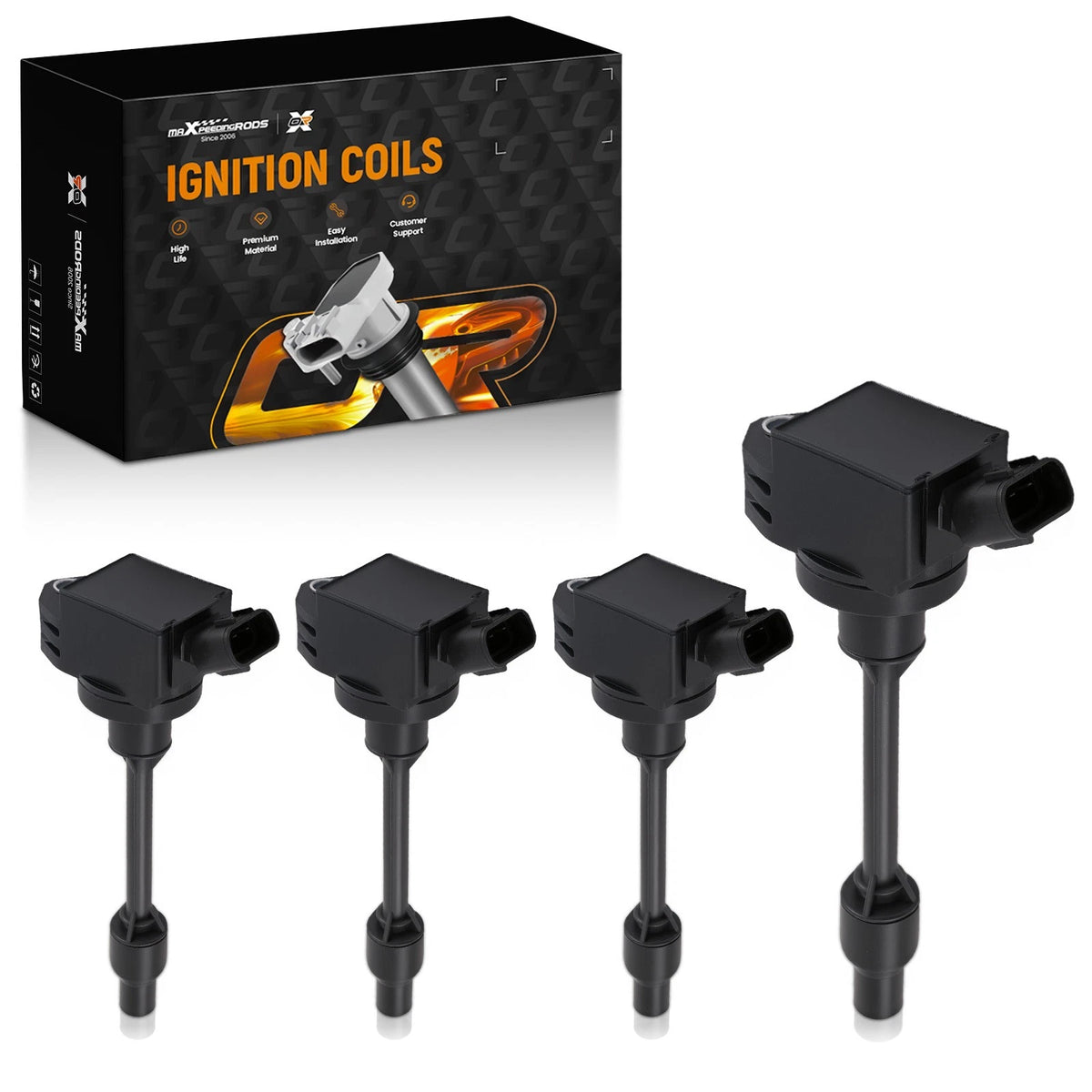Ignition Coil Assembly Set of 4 for Toyota Corolla Lexus UX200 (2019) 90919A2009