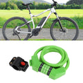 Bicycle Padlock Cable Lock 130cm Resettable 5 Digit for Green Bike (Set)