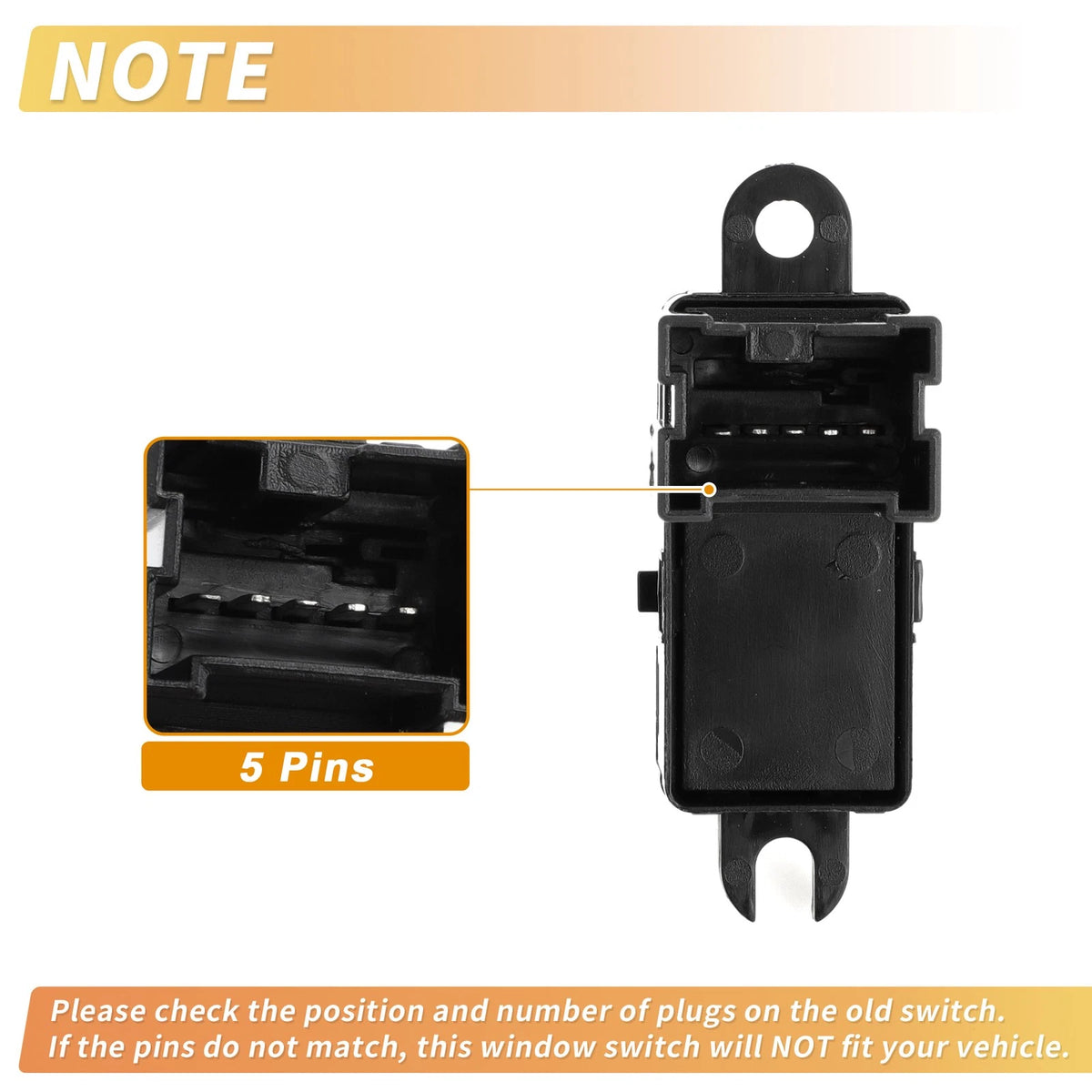 Passenger Side Power Window Switch for Nissan Pathfinder Versa (2005–2012) No. 25411AX010