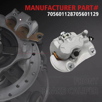 Pair Front Brake Caliper W/Pads for Can-Am Maverick 1000R Turbo (2014–2018)