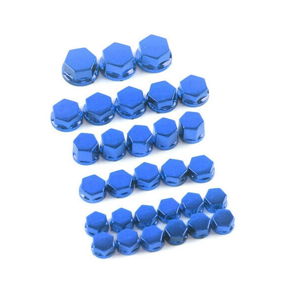 30pcs Screw Nut Bolt Cap Covers for Motorcycle (No Specific Years)