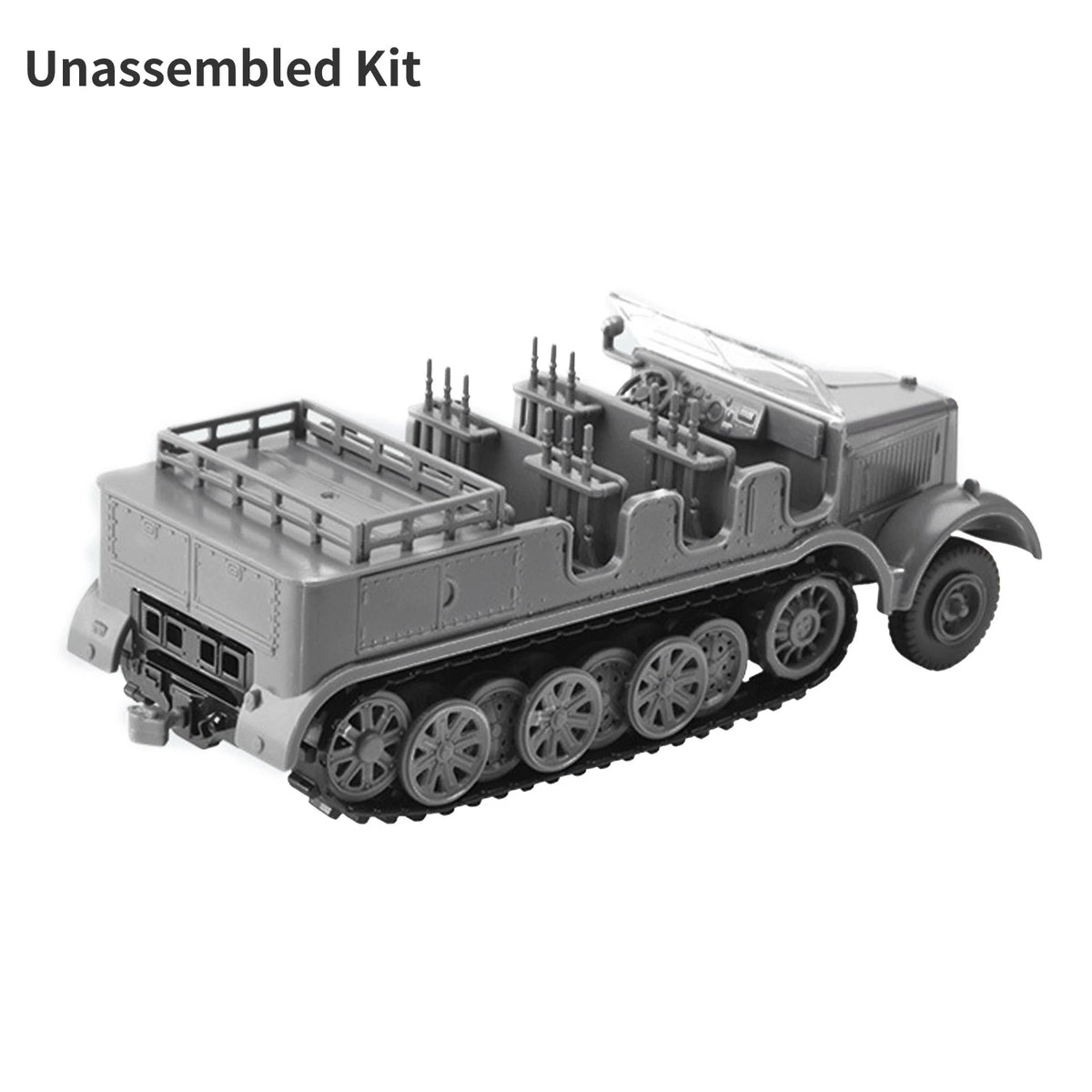 1:72 WWII German Sd.Kfz.7 Half-Track Model Kit (Unassembled)