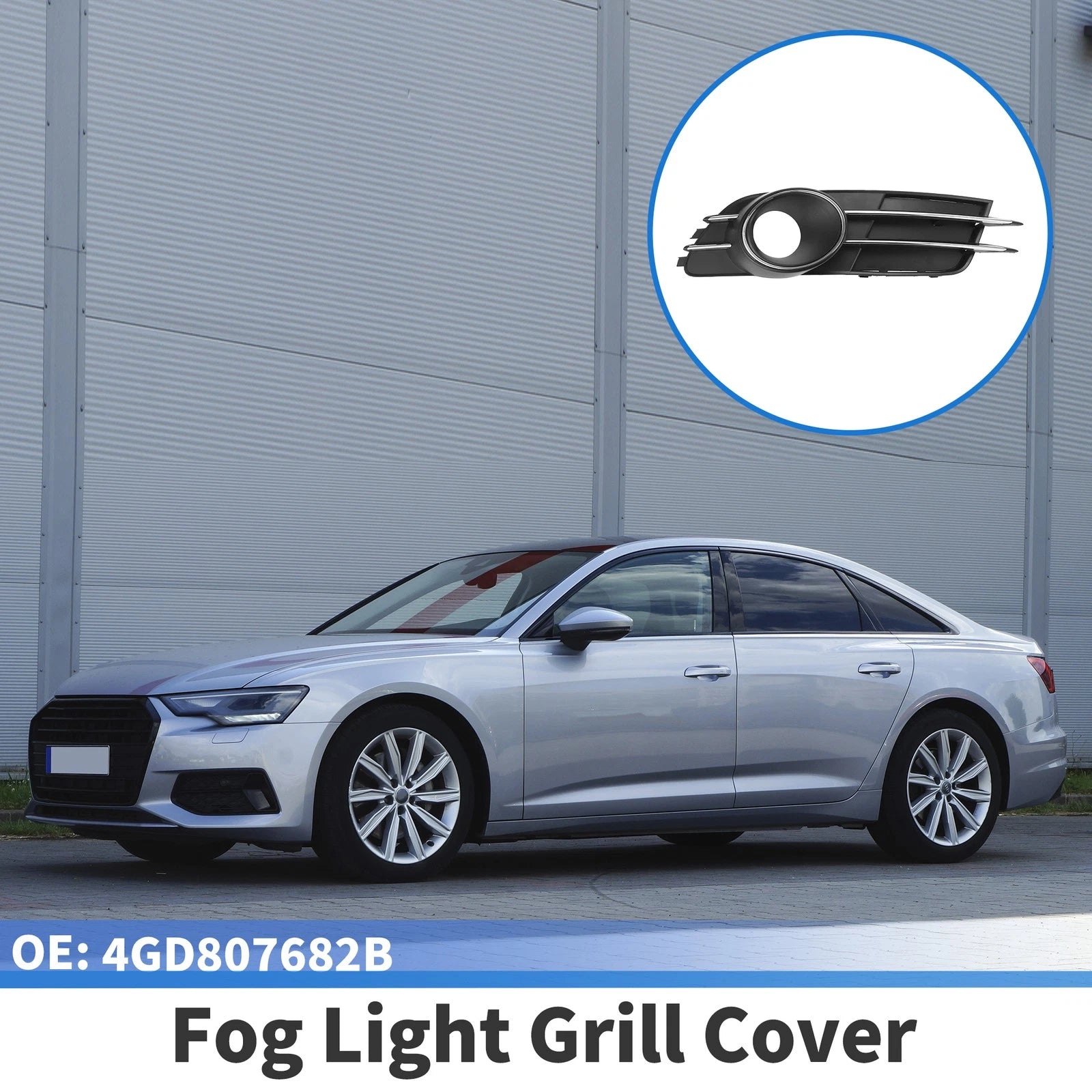 Front Right Fog Light Grill Replacement for Audi A6 C7 (2011–2014)