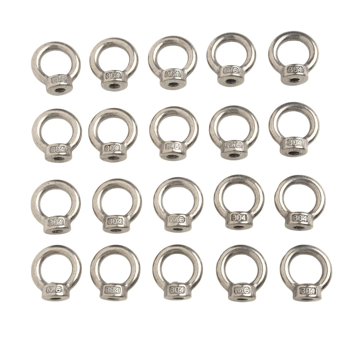 20X M6 Lifting Eye Nuts with Smooth Finish for Various Applications