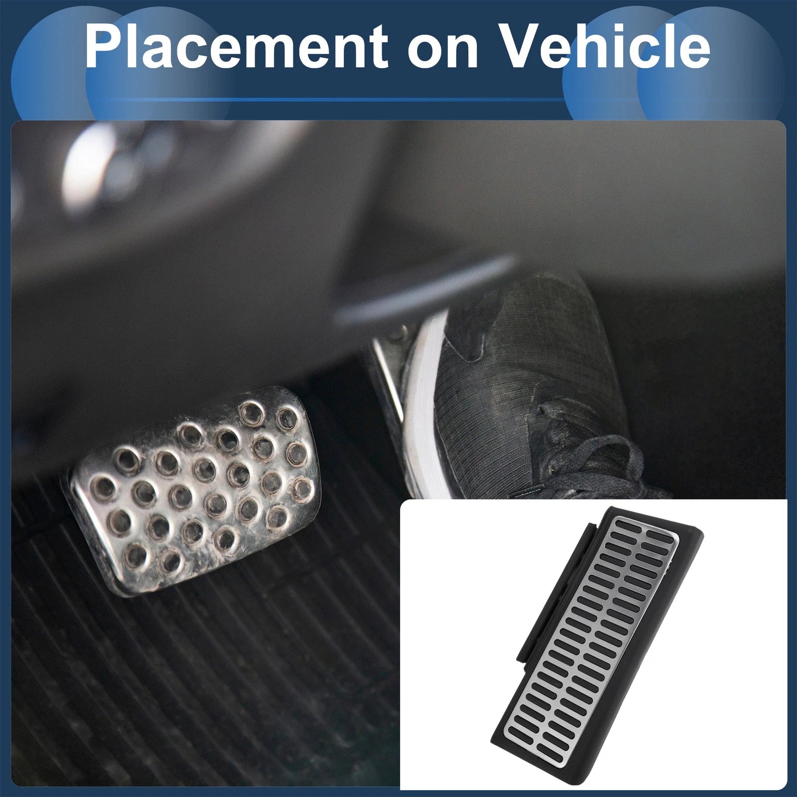 Footrest Pedal Cover Automatic Manual for Audi Q3 (2011–2019) Silver Tone