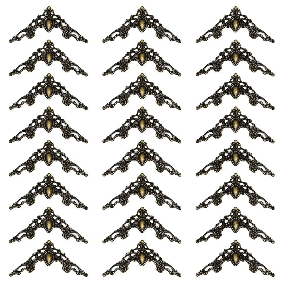 24 Pack Metal Decorative Corner Edge Protectors for Scrapbooking