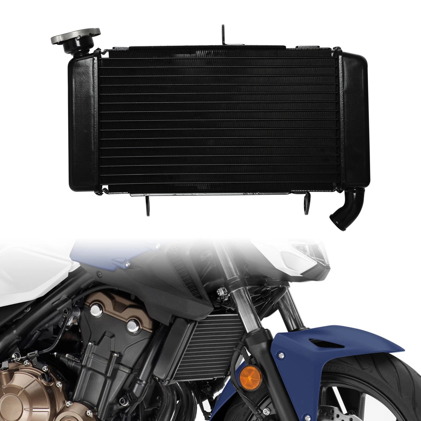 Black Radiator Cooler for Honda CB500F (2019–2021)