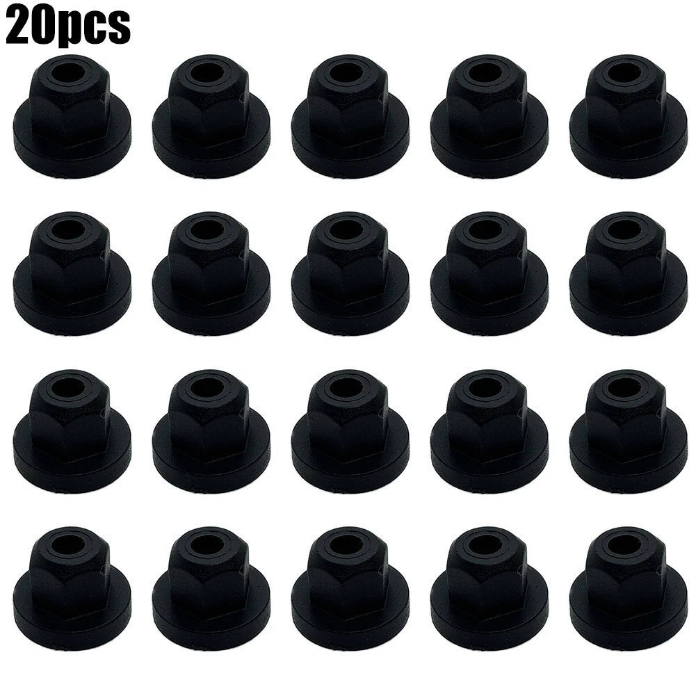 Brand New Plastic Nut Bolt Nut For With Ring 20pcs/Set 4.5mm Hole E36 E39