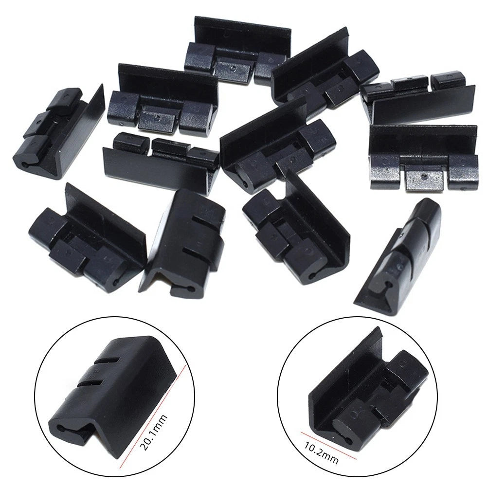 20 Black Clips for BMW Door Rain Strip Seal (2000–2023)