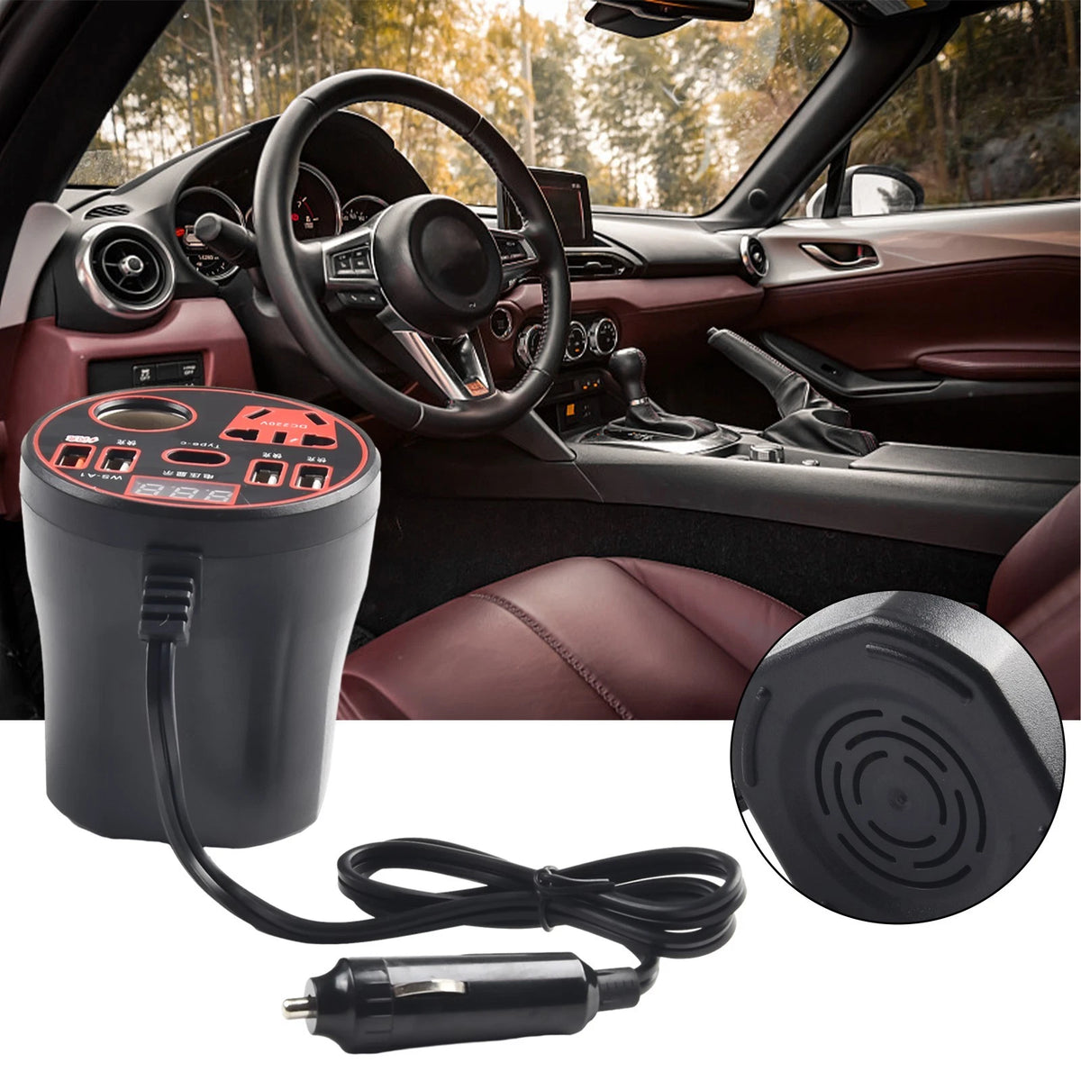 Compact and Powerful Car Power Inverter 12V24V TO DC220V Quick Charging