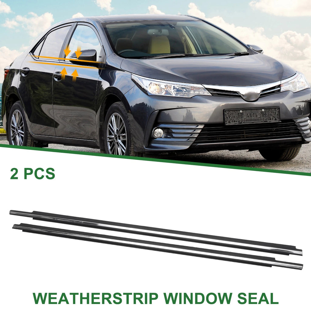 2pcs Front Left Right Window Weatherstrip Seal Replacement for Toyota Corolla (2005–2015)