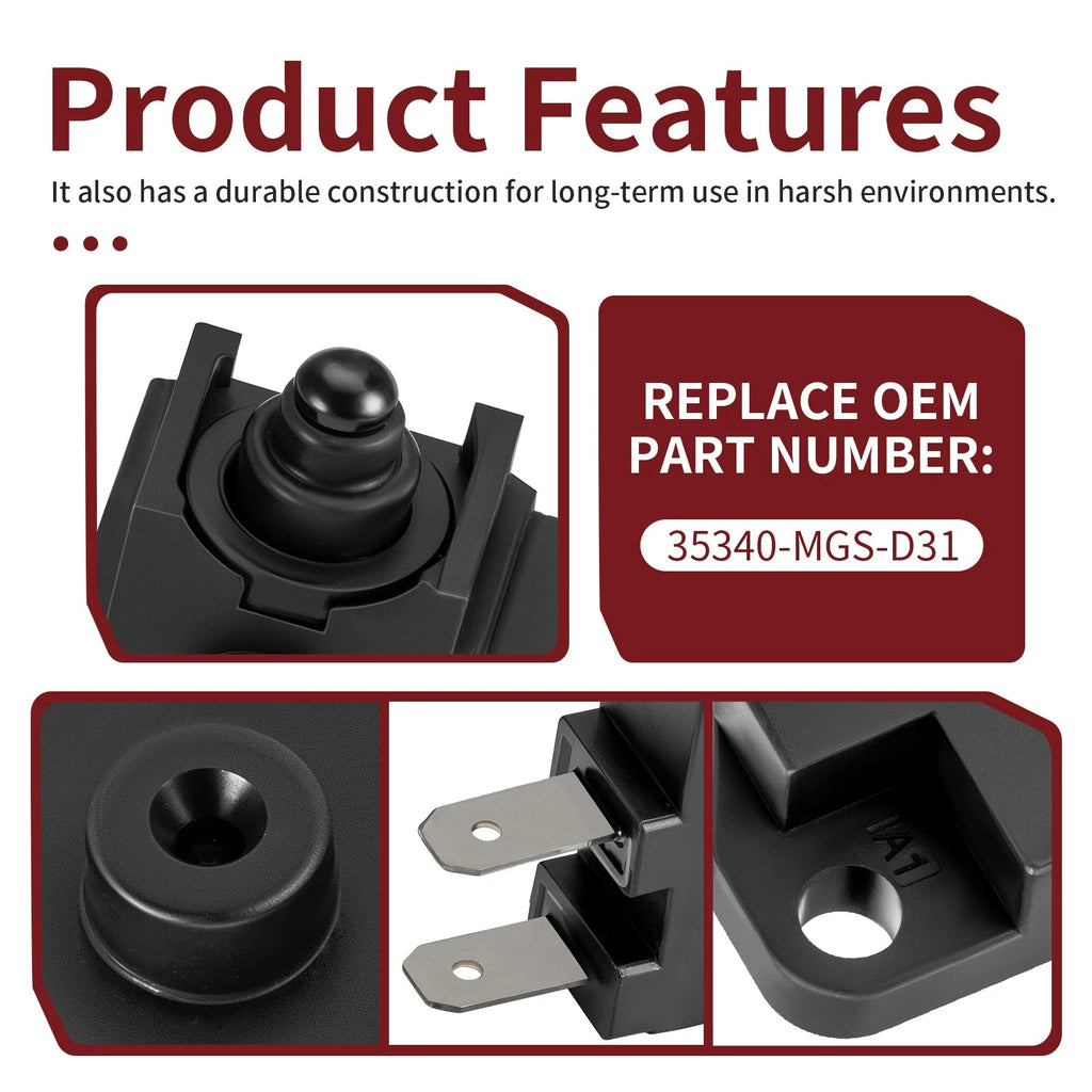 Front Brake Stop Light Switch for Honda Rancher 420 TRX420 (2014–2024) 35340-MGS-D31