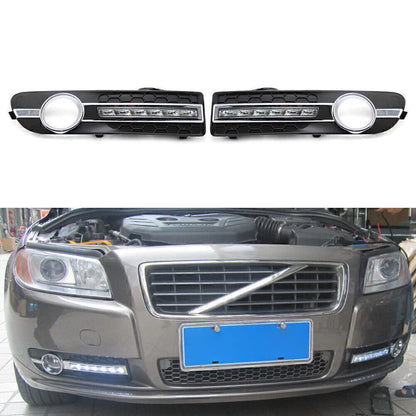 Front Bumper Grille LED Daytime Running Lights for Volvo S80 S80L (2007–2013)