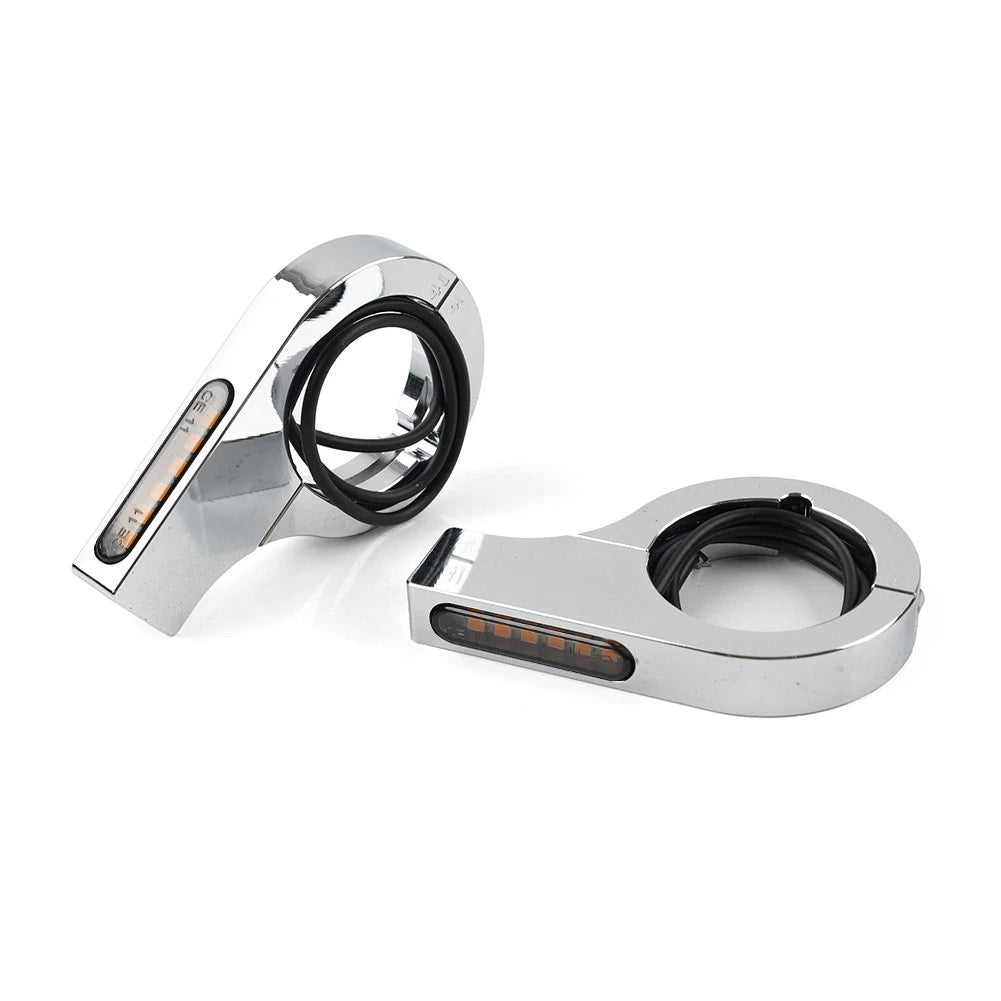 Chrome LED Turn Signal Indicator for Harley Touring Dyna
