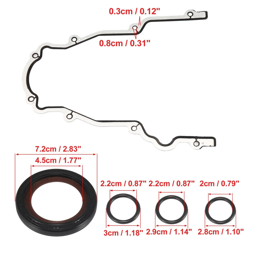 Engine Timing Cover Gasket Set Replacement for GM 4.8L 5.3L 5.7L (1999–2013)