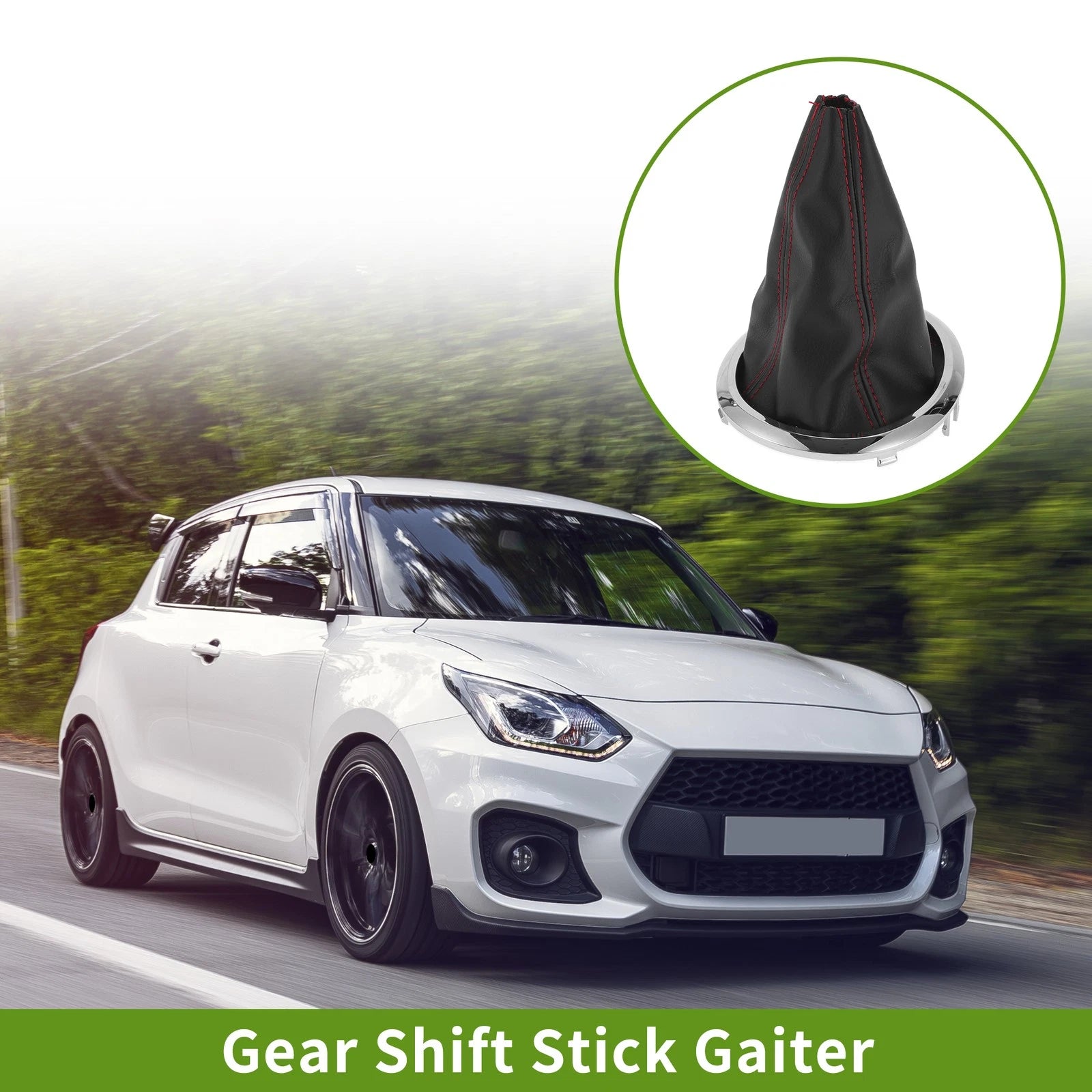 Chrome Gear Shift Stick Gaiter for Suzuki Swift (2005–2010)