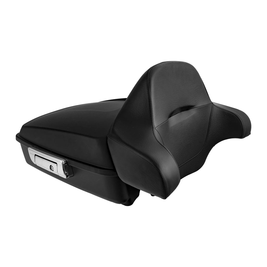 Matte Chopped Trunk Backrest Pad Mount Rack for Harley Electra Glide (2009–2013)