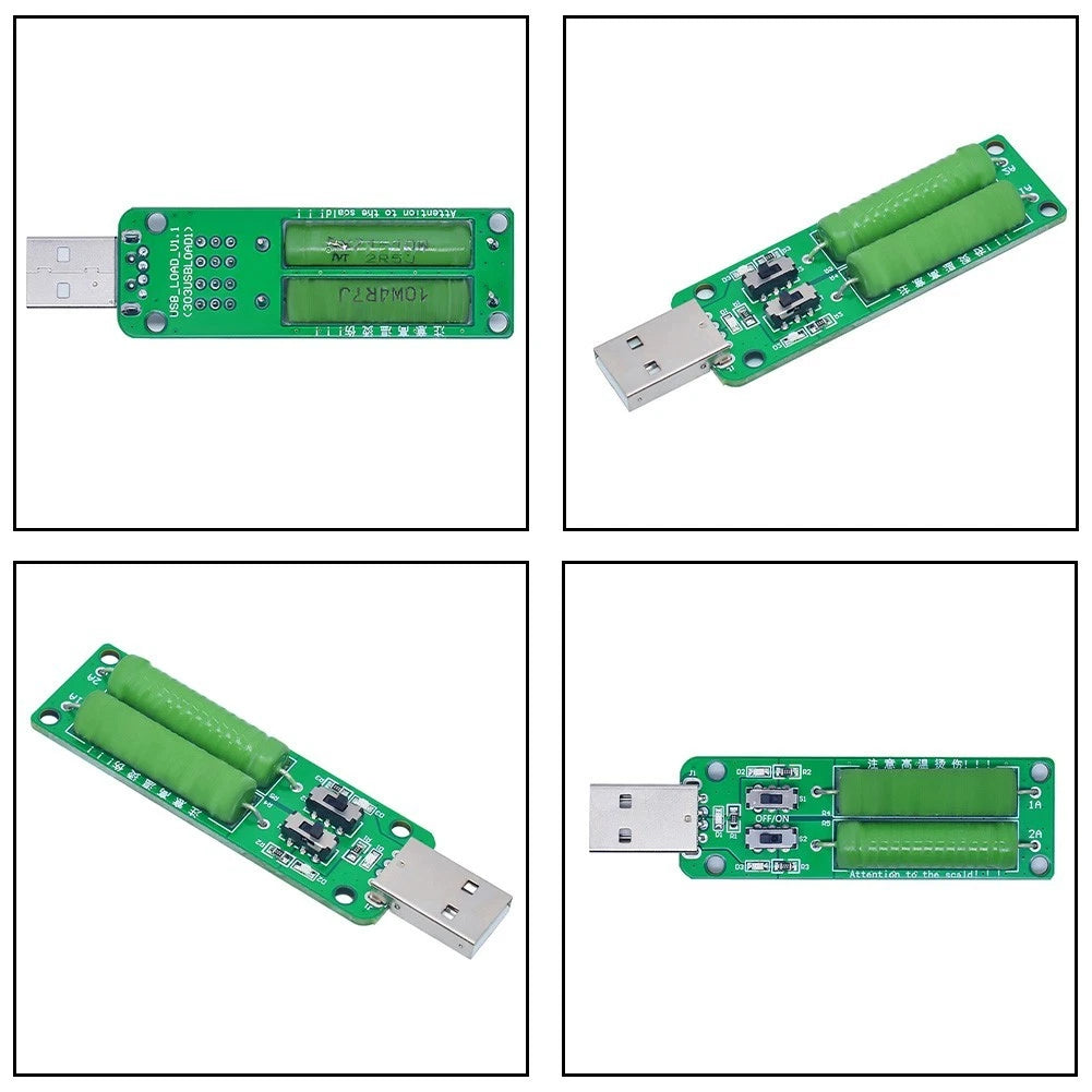 USB 5V Resistor Load Switch with 1A 2A 3A Current Adjustment