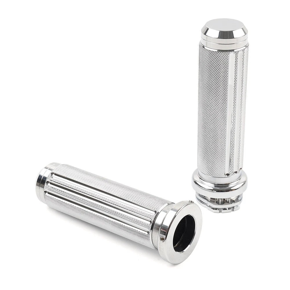 Chrome Handlebar Hand Grips for Harley Heritage Softail Dyna