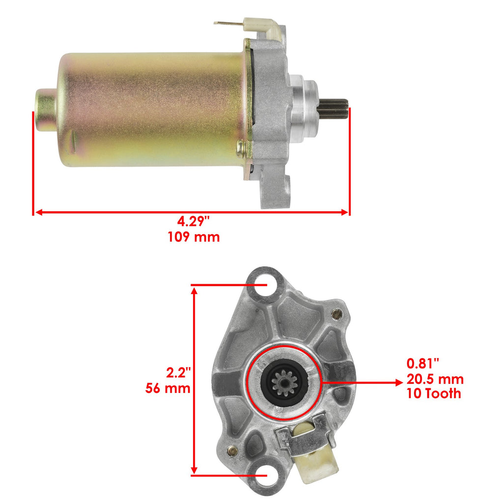 Caltric Starter Replacement for Aprilia Scarabeo 50 4T (2002–2008)