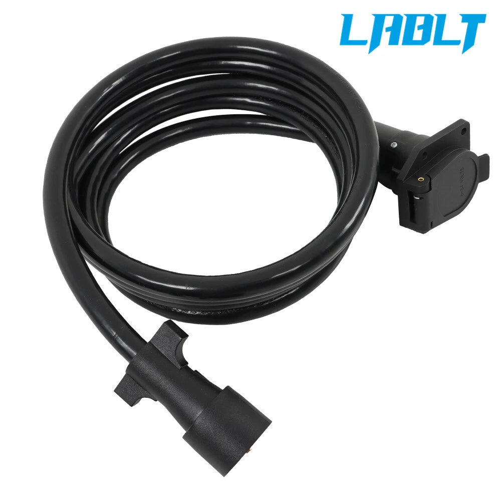 7-Way Trailer Extension Cord 4/6/8/10/12Ft 7-Pin Connector for RV Trailer
