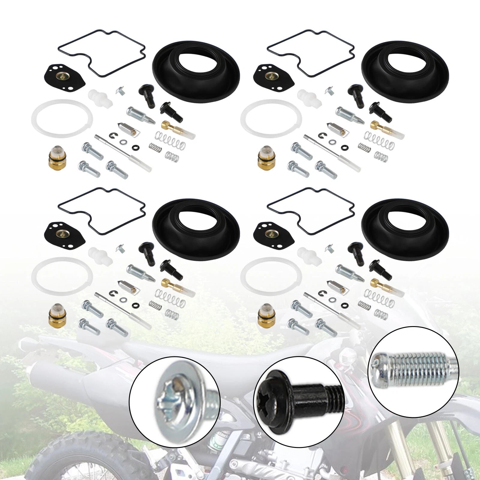 4X Carburetor Rebuild Repair Kit for Suzuki DRZ400 (2000–2023)
