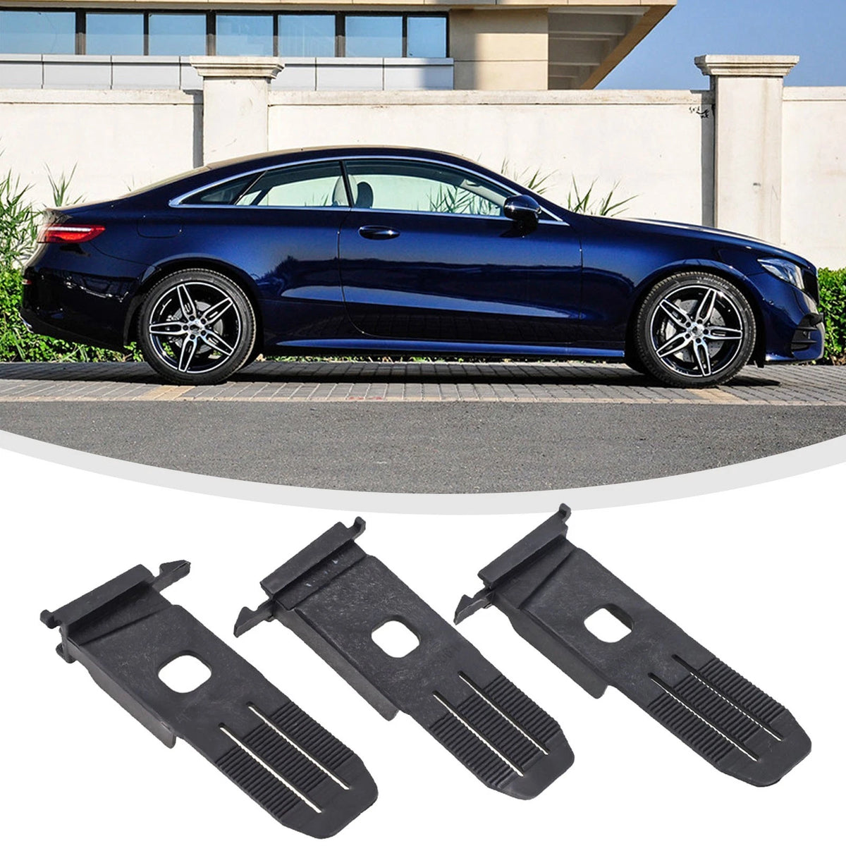 Set of 3 Front Bumper Grille Brackets for Mercedes W212 (2014–2016)