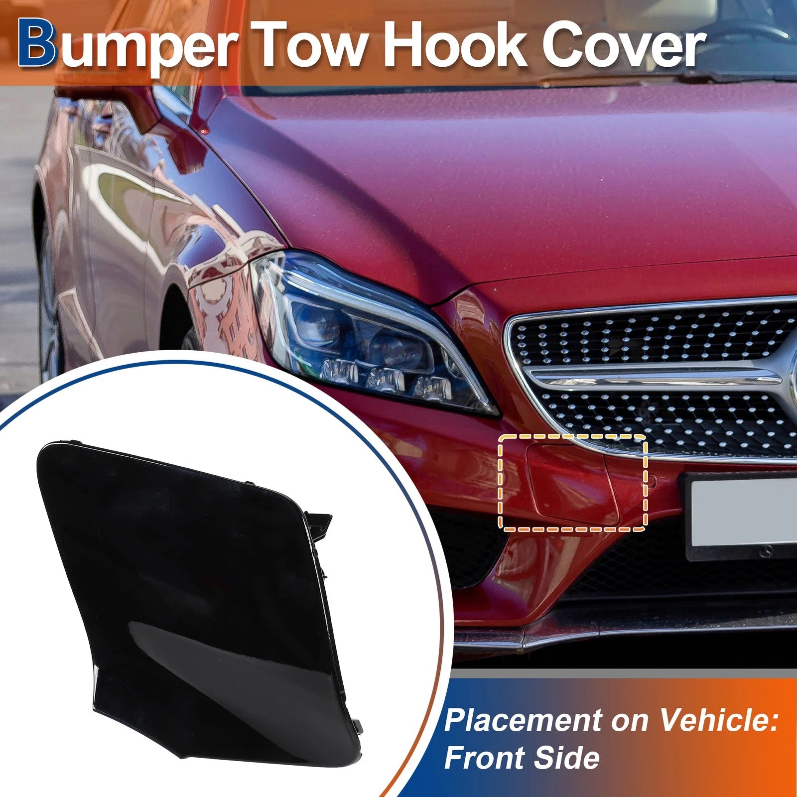 Front Tow Hook Cover Replacement for Mercedes-Benz CLS W218 (2012–2014)