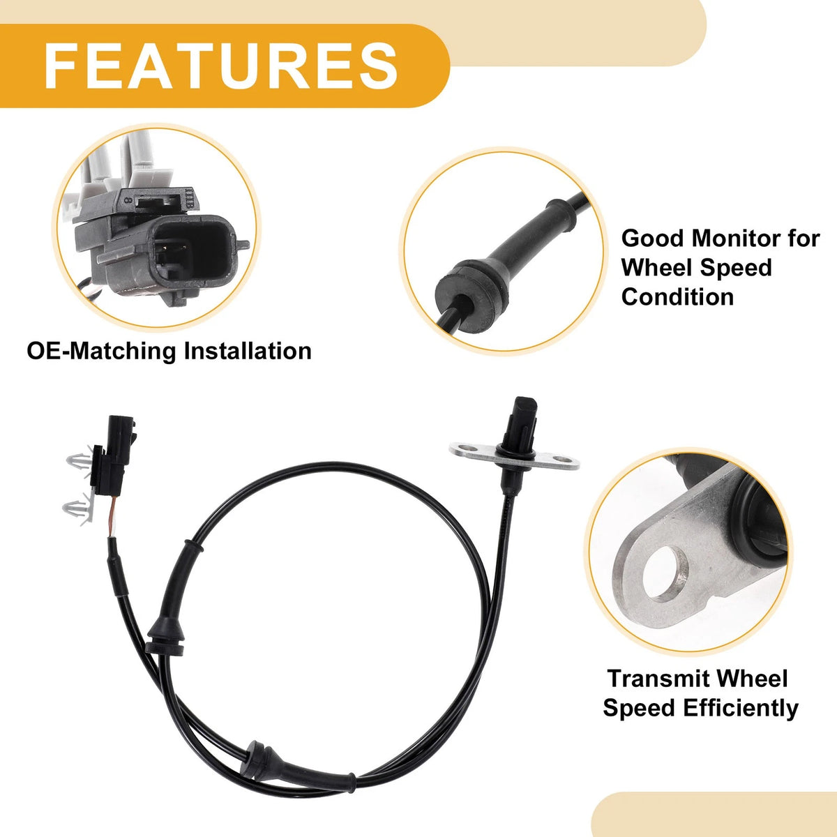 ABS Wheel Speed Sensor No. 479011PA0A for Nissan NV1500 (2012–2019) Rear Left