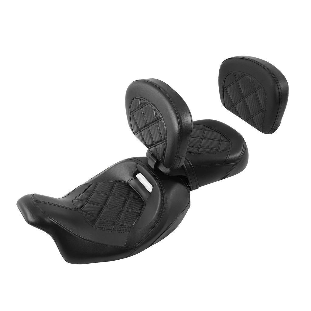 Driver Passenger Seat Backrests Pad for Harley Touring Electra Glide (2009–2023)