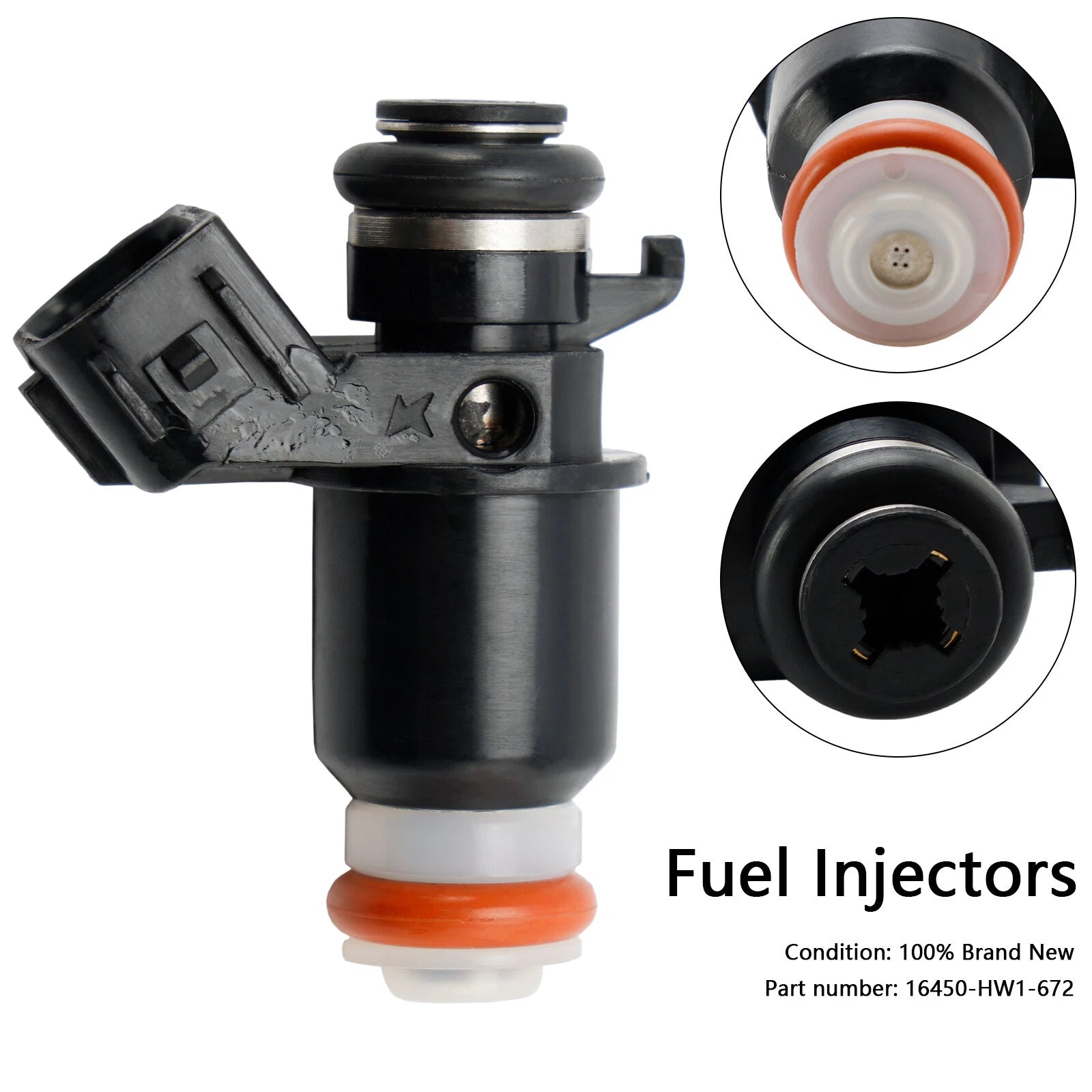 Set of 4 Fuel Injectors for Honda AquaTrax F12 F12X R12 R12X (2002–2007)