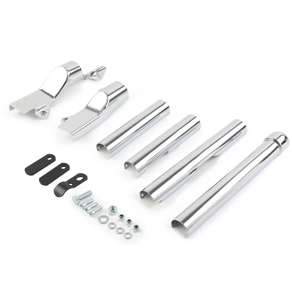 Rear Swingarm Tube Covers for Harley Davidson Softail (2000–2007) Chrome