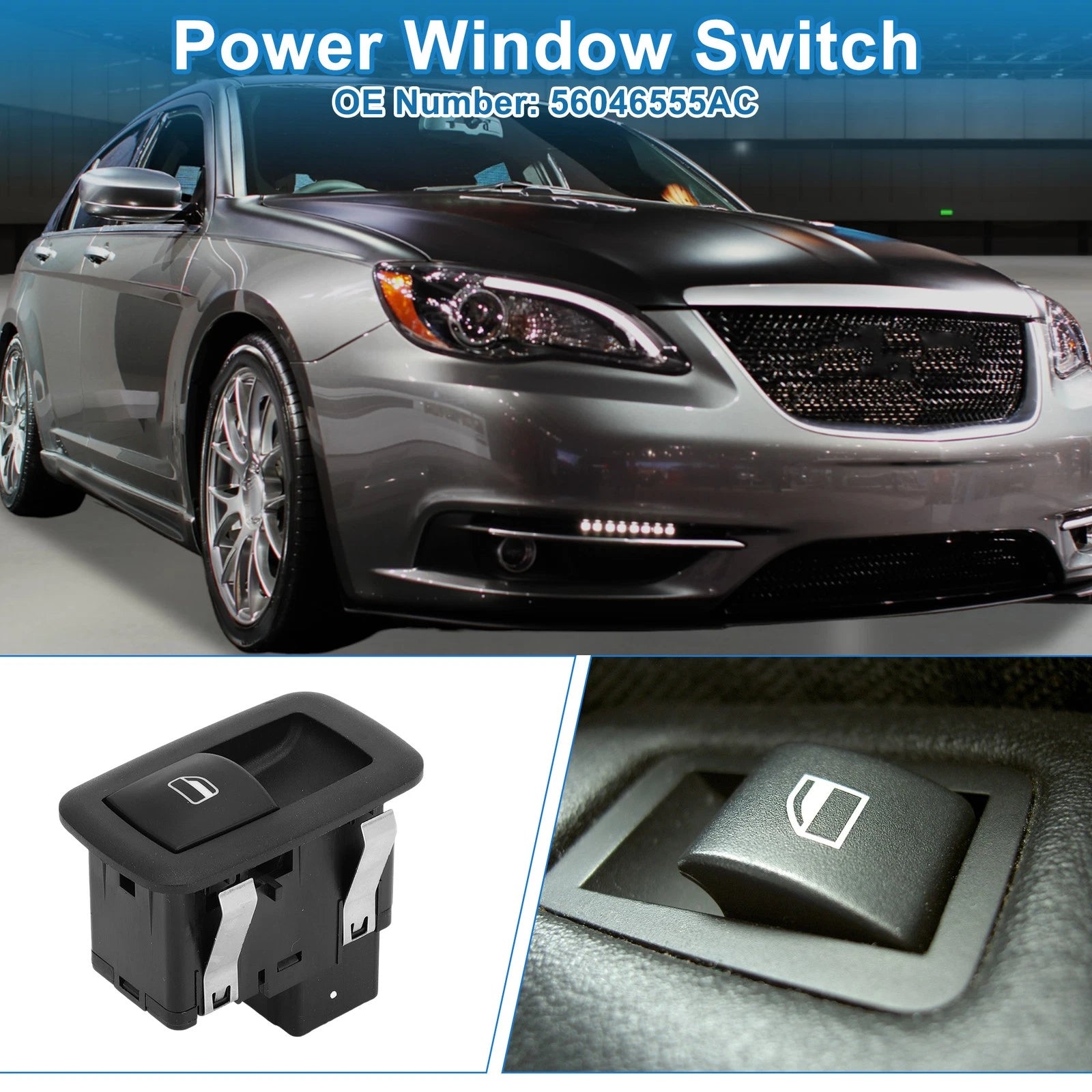 Rear Power Window Switch Replacement for Chrysler 200 for Dodge Dart (2013–2018)