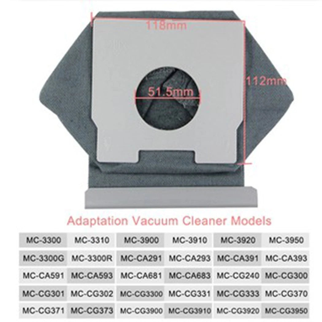 2X Vacuum Dust Bags for MC-CG321/291/3300R