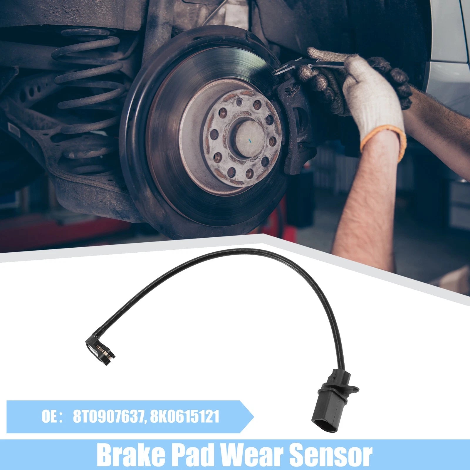 2pcs Front Brake Pad Wear Indicator Sensor for Audi A4 A5 A6 Q5 (2005–2015)