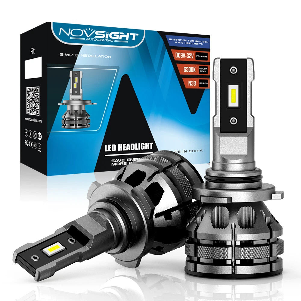2X NOVSIGHT 9006 LED Headlight Bulbs Kit for