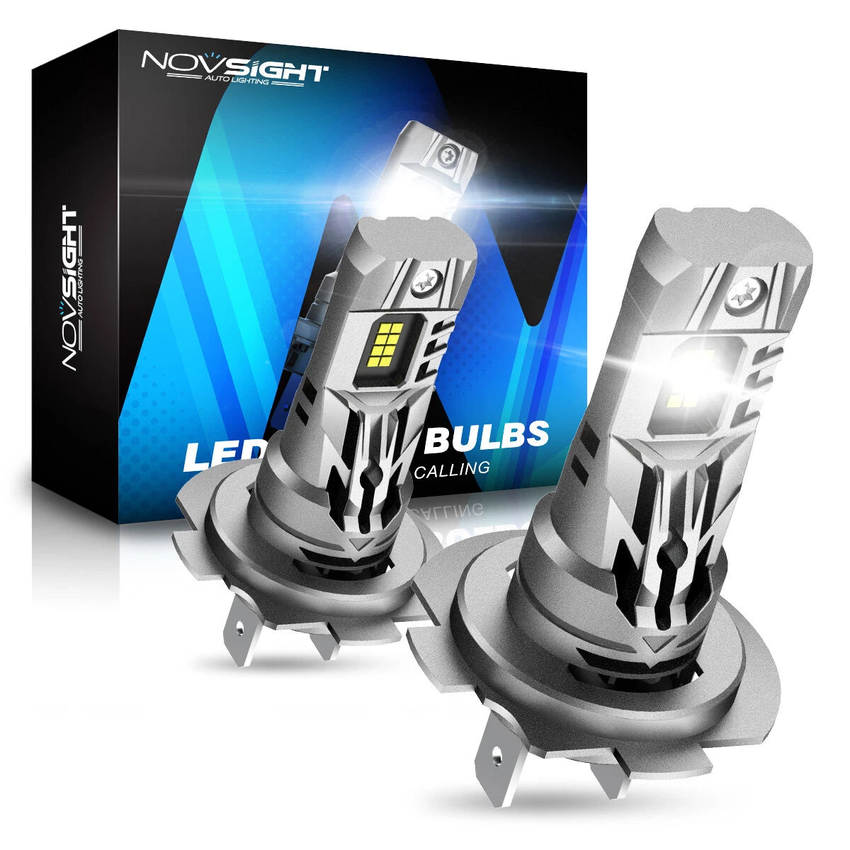 H7 LED Headlight Bulbs Conversion Kit for NOVSIGHT (16000LM, 6500K)