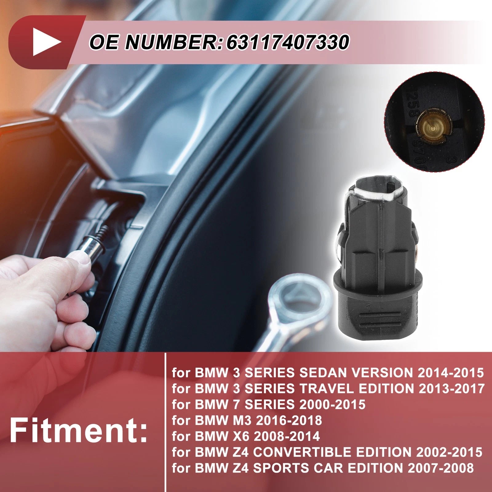 Tail Light Socket Replacement for BMW 3 Series Sedan (2014–2015)
