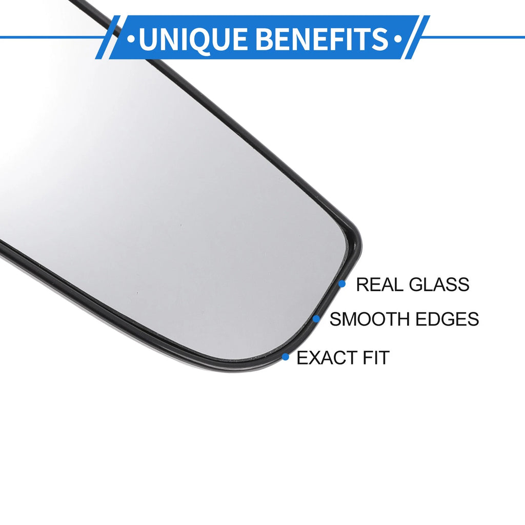 Right Passenger Side Mirror Glass Replacement for Ford (Non-Heated)